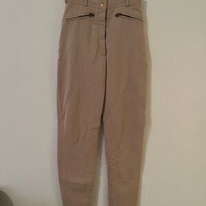 Hermès Beige High-Waisted Pants Riding Britches Vintage 2005